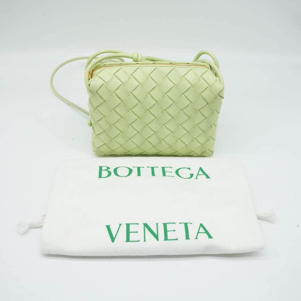 Bottega Veneta Mini Loop Camera Crossbody Bag Travertine Intrecciato Leather 723547V1G112916 - Image 15
