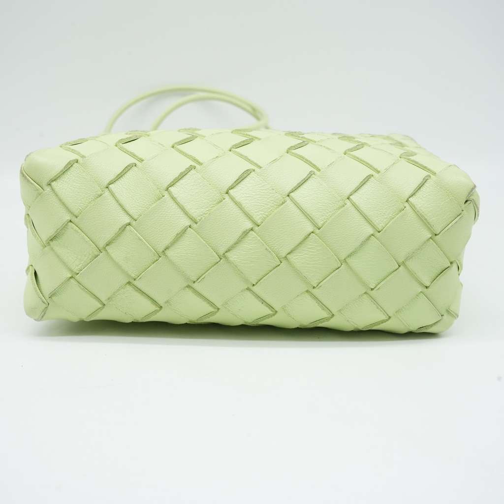 Bottega Veneta Mini Loop Camera Crossbody Bag Travertine Intrecciato Leather 723547V1G112916 - Detail 1