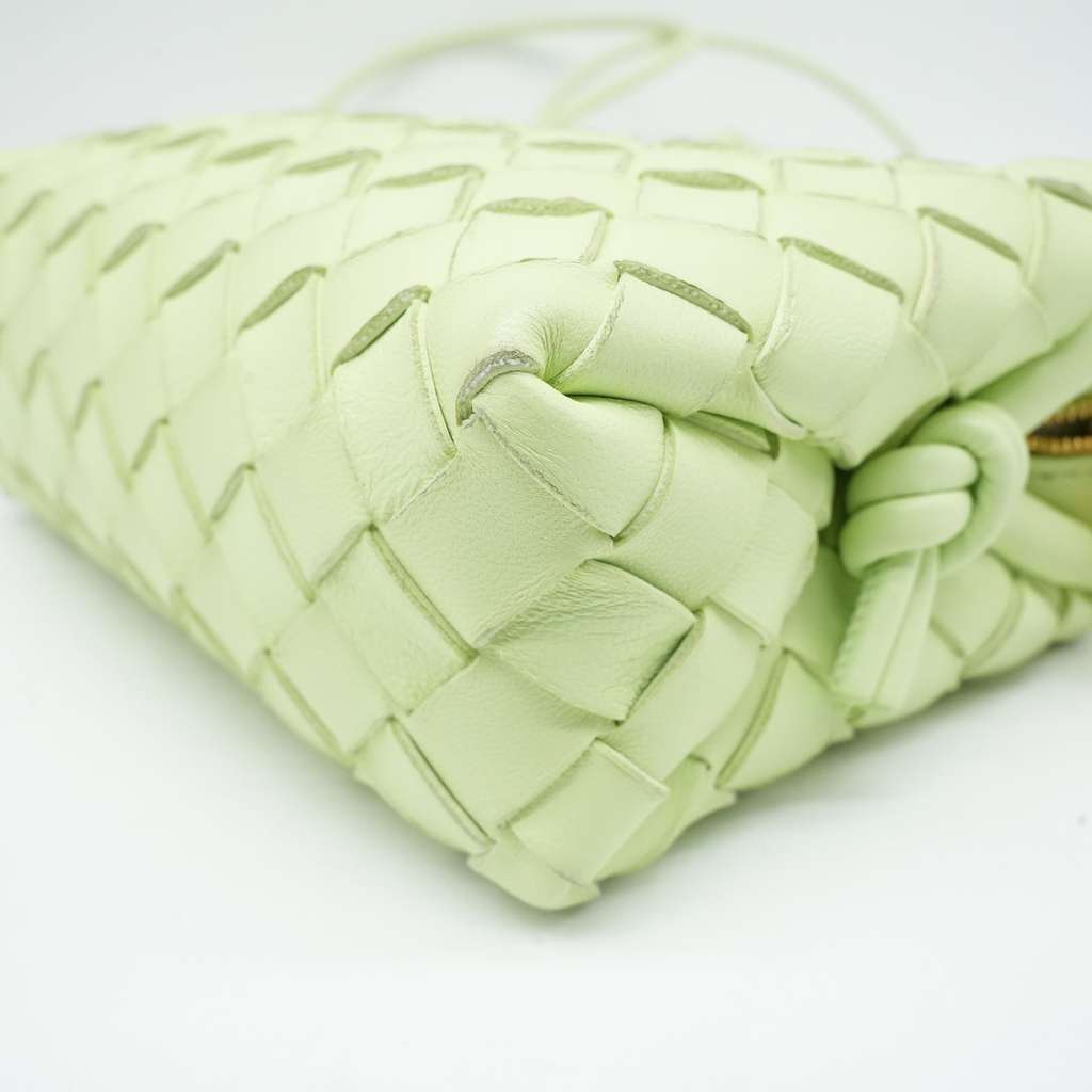 Bottega Veneta Mini Loop Camera Crossbody Bag Travertine Intrecciato Leather 723547V1G112916 - Image 10