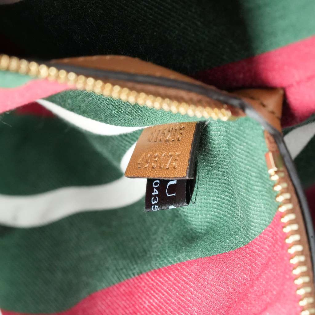 Gucci GG Emblem Large Tote Bag Variation Beige And Dark Brown Fabric - Image 14