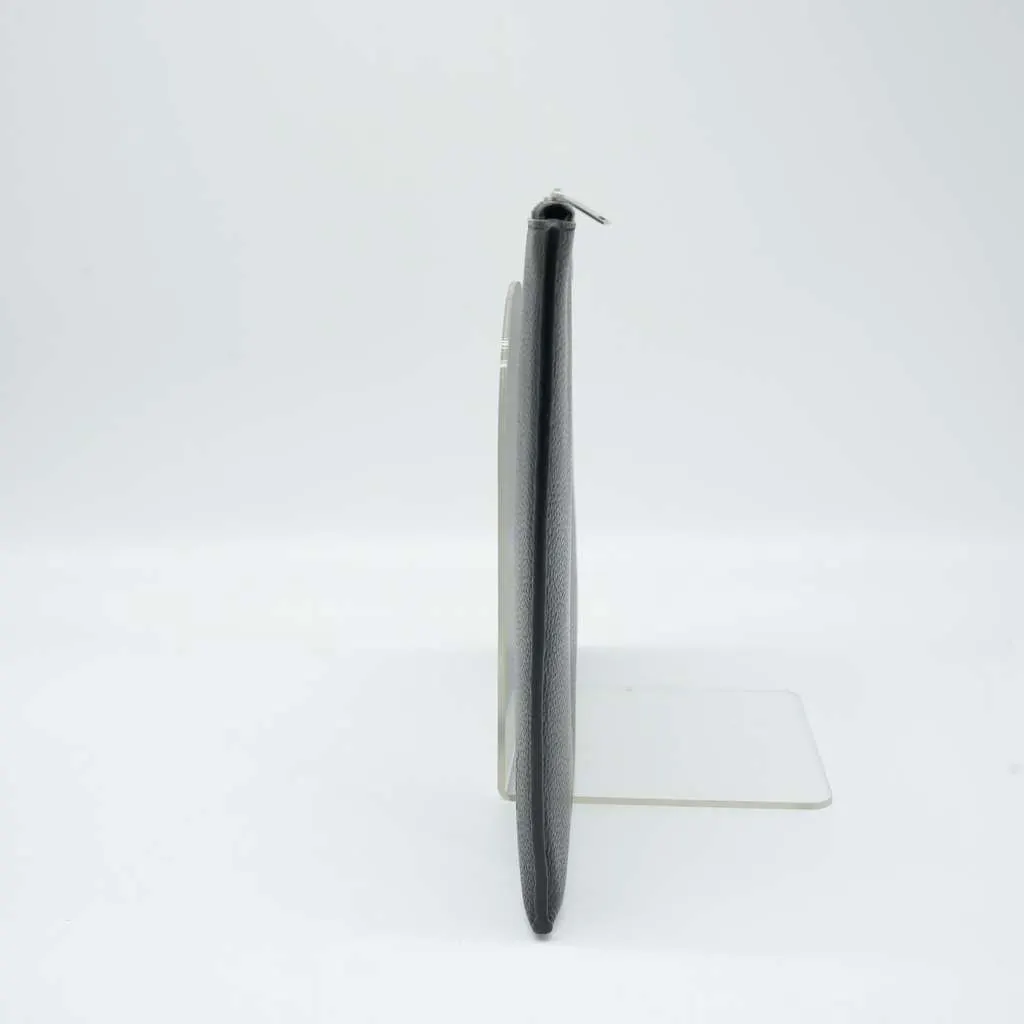 Saint Laurent Cassandre Leather Tablet Case Black Fair - Back View