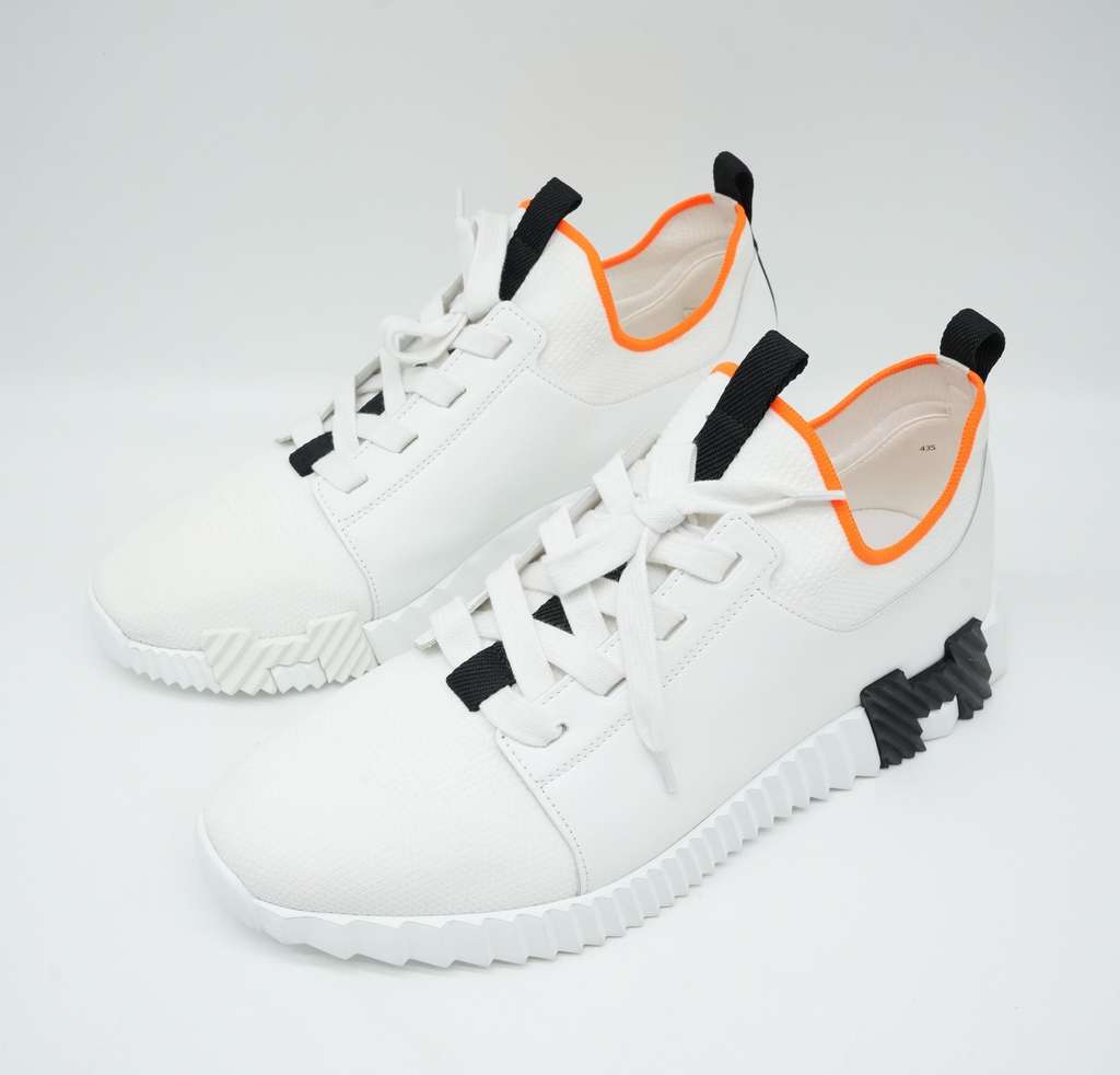 Hermès Depart Sneakers White and Knit Fabric Size 43.5 - Back view