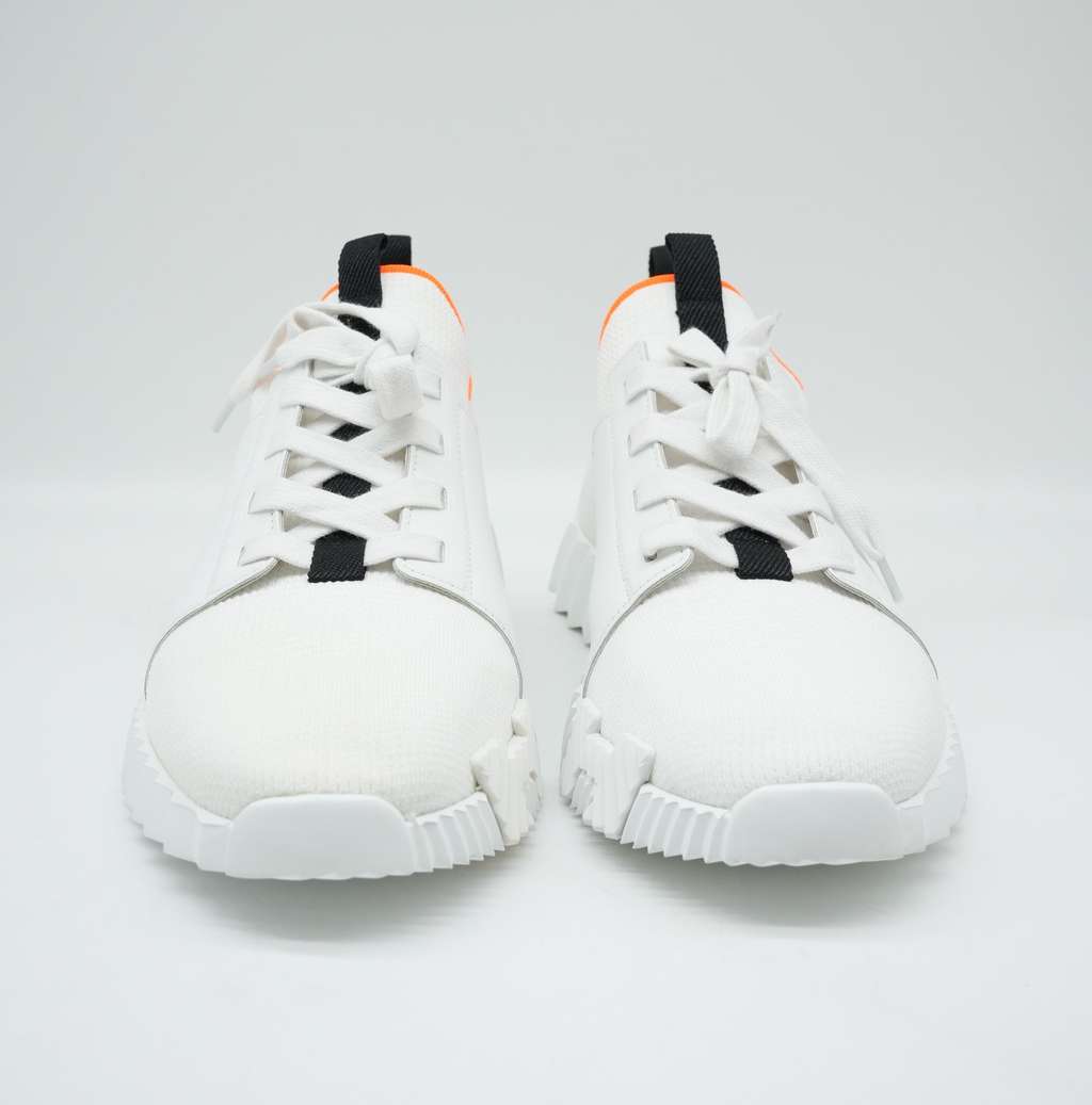 Hermès Depart Sneakers White and Knit Fabric Size 43.5 - Side view