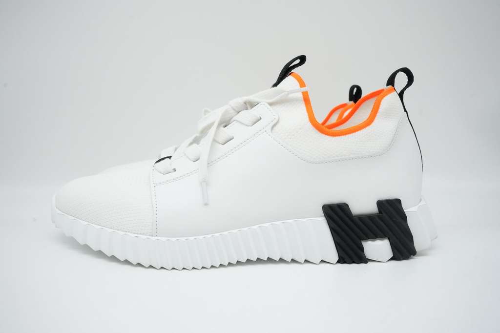 Hermès Depart Sneakers White and Knit Fabric Size 43.5 - Image 10