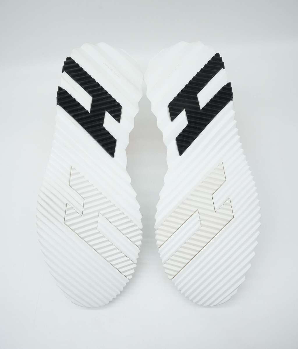 Hermès Depart Sneakers White and Knit Fabric Size 43.5 - Image 11