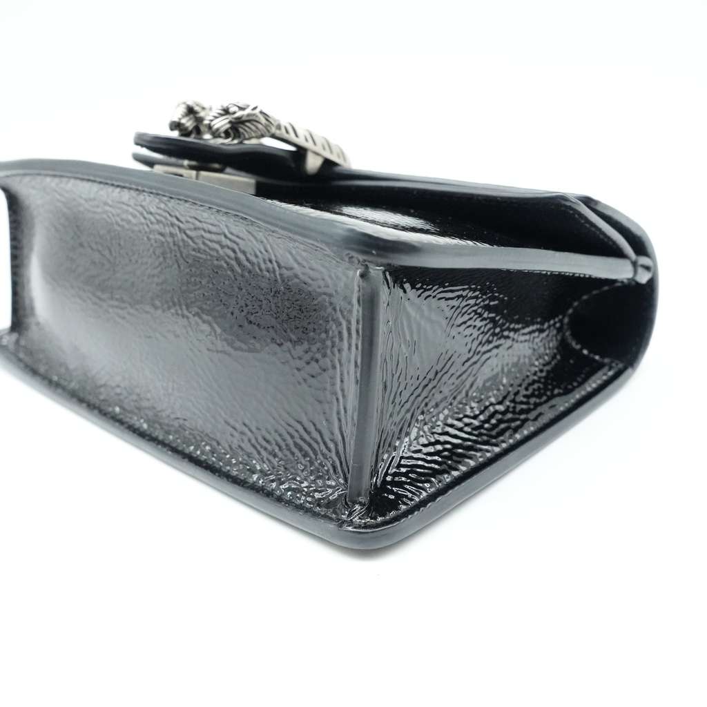 Gucci Super Mini Dionysus Bag in Patent Leather Black - Image 11