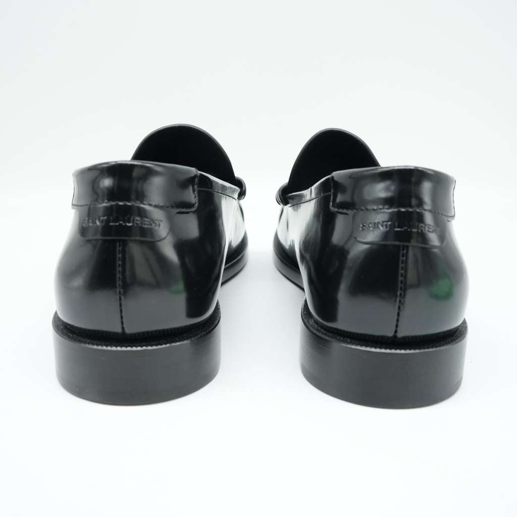 Saint Laurent Penny Loafers Black Leather Size 39.5 - Detail 1