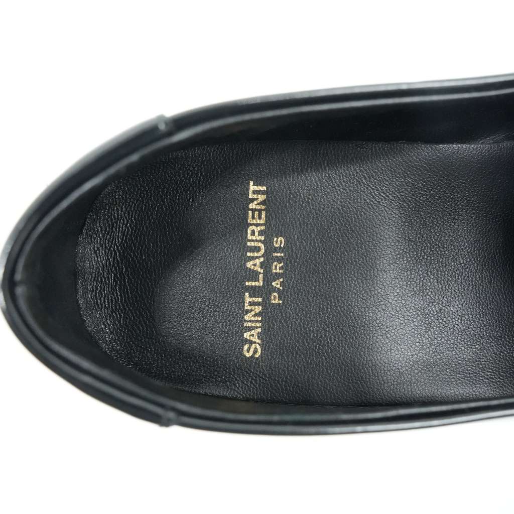 Saint Laurent Penny Loafers Black Leather Size 39.5 - Image 12