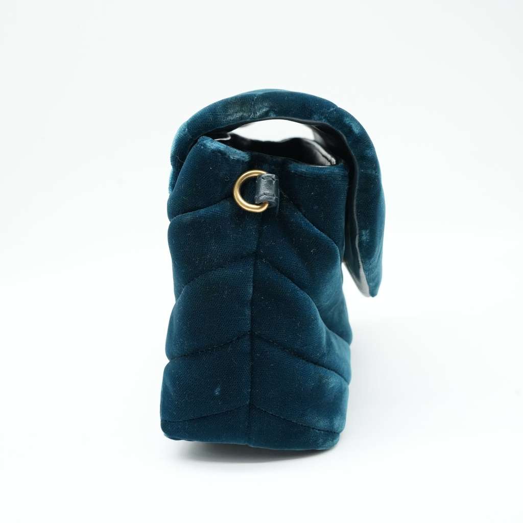 Yves Saint Laurent Women's Loulou Handbag Velvet Green - 4