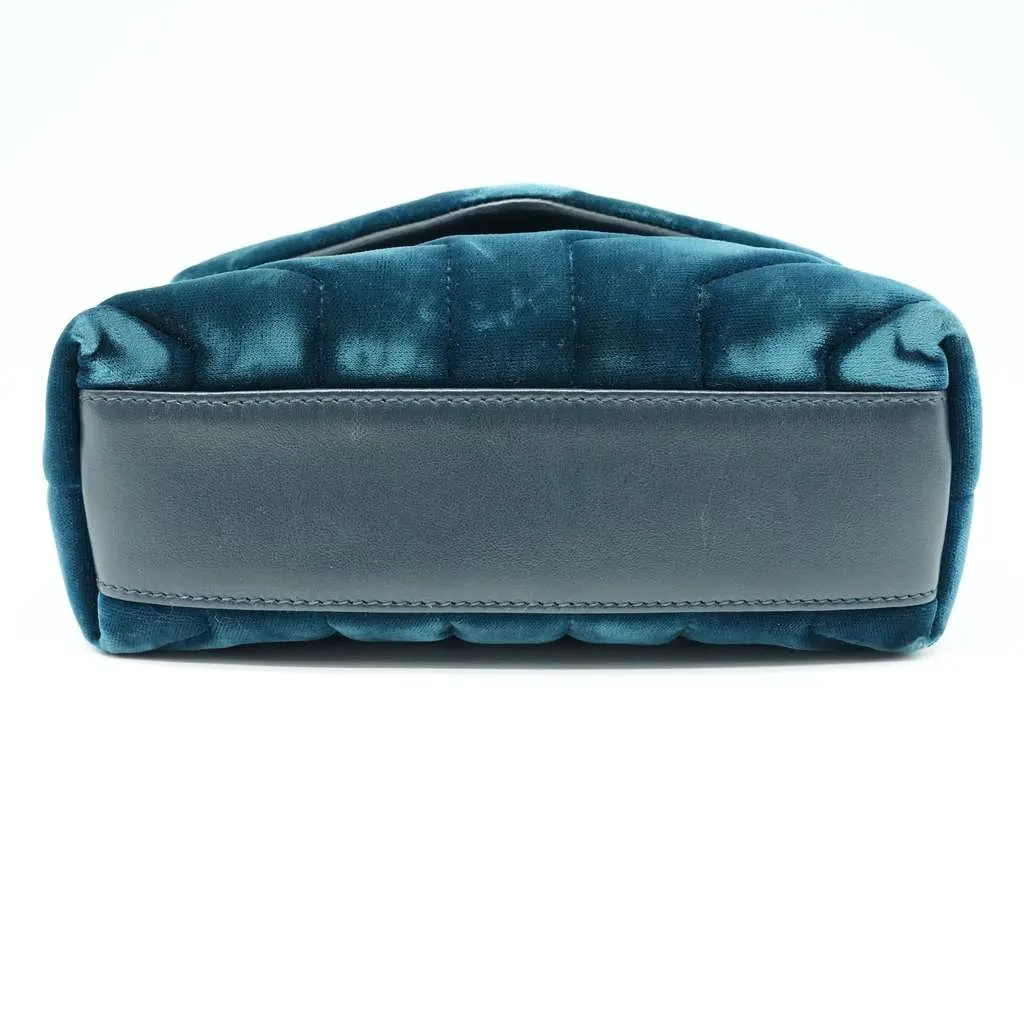 Yves Saint Laurent Women's Loulou Handbag Velvet Green Green Velvet Good - Box View
