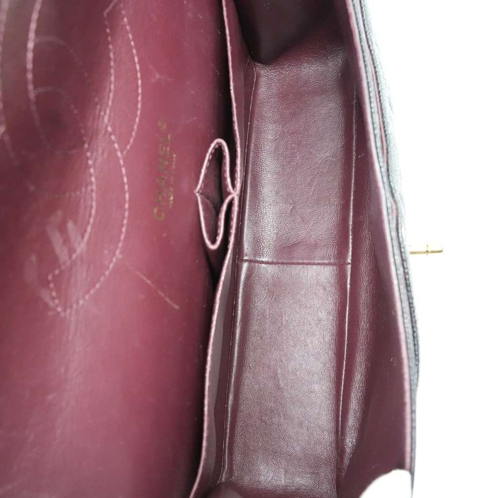 Chanel 30 Double Flap Caviiar Gold HW Black Bag - Image 15