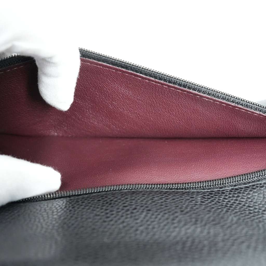 Chanel 30 Double Flap Caviiar Gold HW Black Bag - Image 12