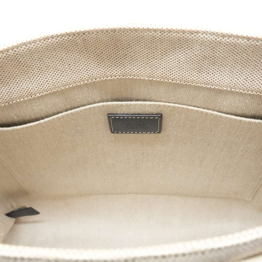 Chloé Medium Woody Tote Canvas  Bag - Image 12