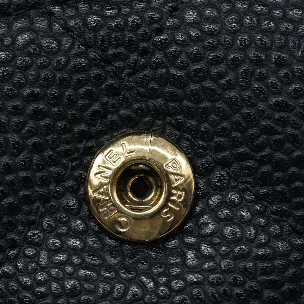 Chanel Black Jumbo Classic Double Flap Bag Quilted Caviar Leather - Image 16