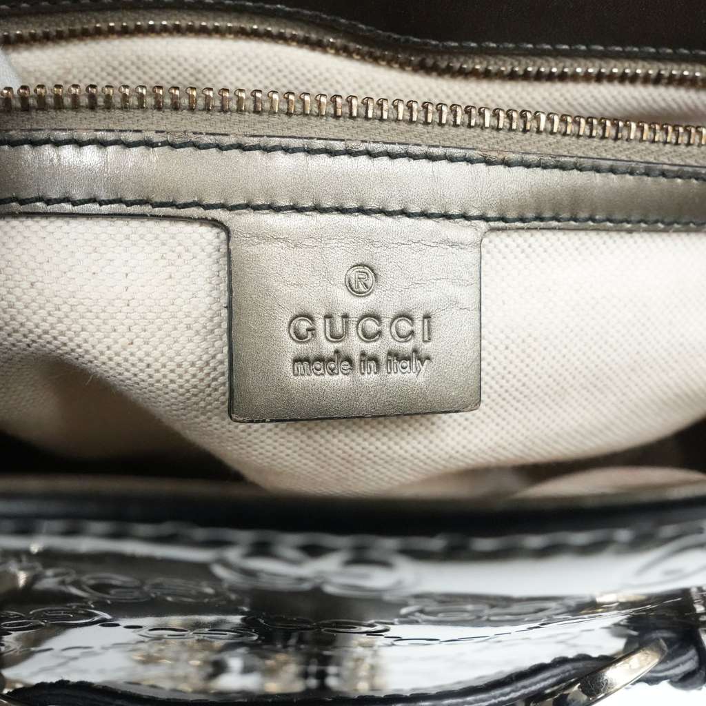 Gucci Guccissima Patent Leather Medium Emily Chain Shoulder Bag Brown - Image 18