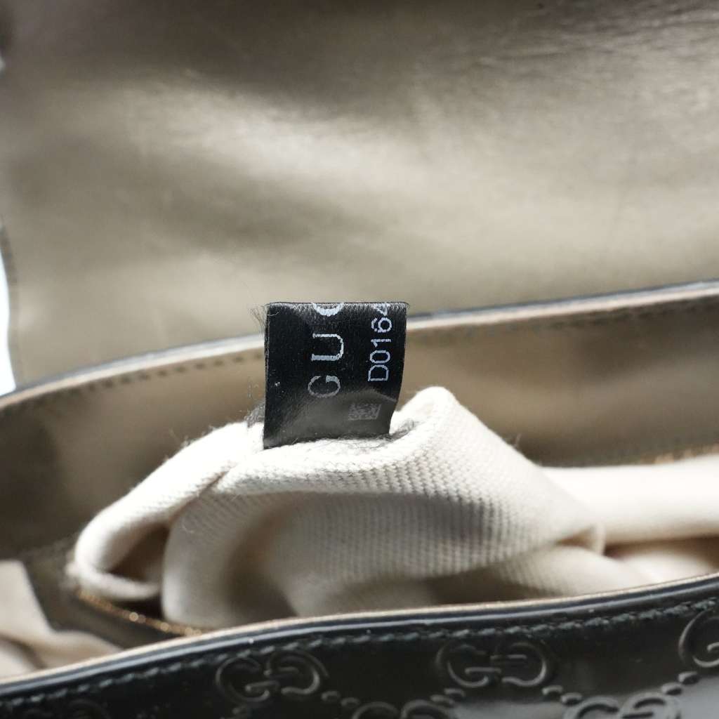 Gucci Guccissima Patent Leather Medium Emily Chain Shoulder Bag Brown - Image 19