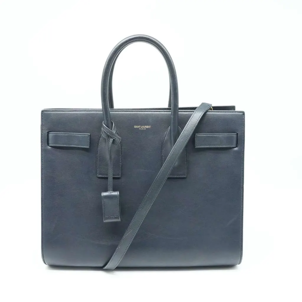 Saint Laurent Sac De Jour In Smooth Leather Small Noir Tote37829902G9W1000 Black Fair - Front View