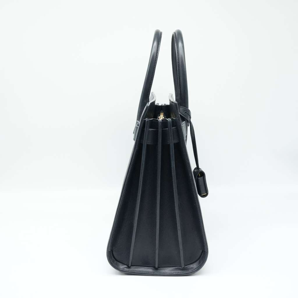 Saint Laurent Sac De Jour In Smooth Leather Small Noir Tote37829902G9W1000 - Side view