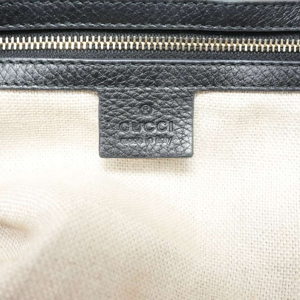 Gucci Black Pebbled Calfskin Leather Greenwich Medium Shoulder Bag - Image 19