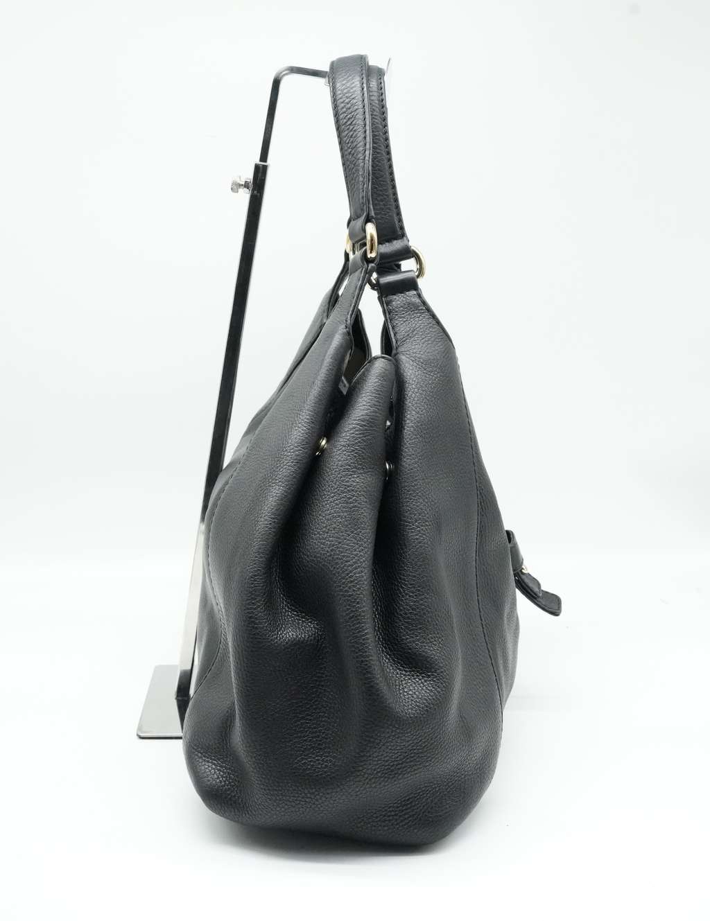 Gucci Black Pebbled Calfskin Leather Greenwich Medium Shoulder Bag - 4