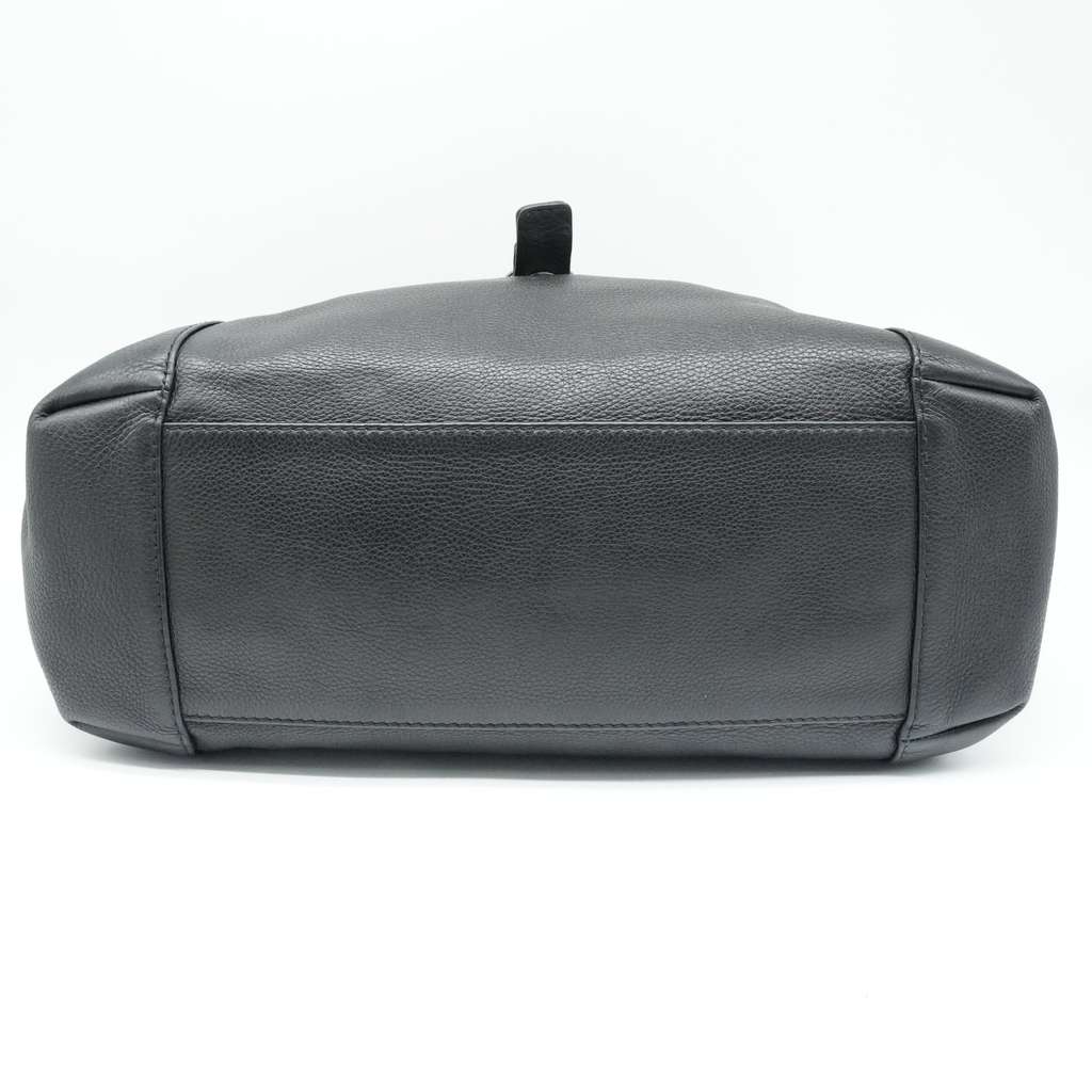 Gucci Black Pebbled Calfskin Leather Greenwich Medium Shoulder Bag - Side view