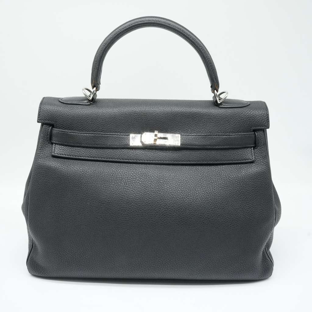 Hermès Kelly 32 Retourne Togo Black PHW PX APY423