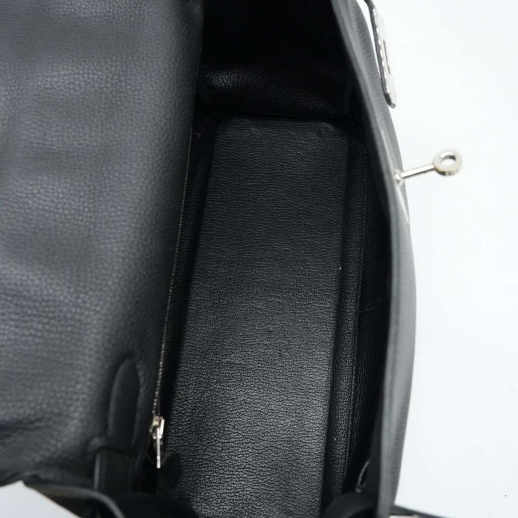 Hermès Kelly 32 Retourne Togo Black PHW PX APY423 - Image 13