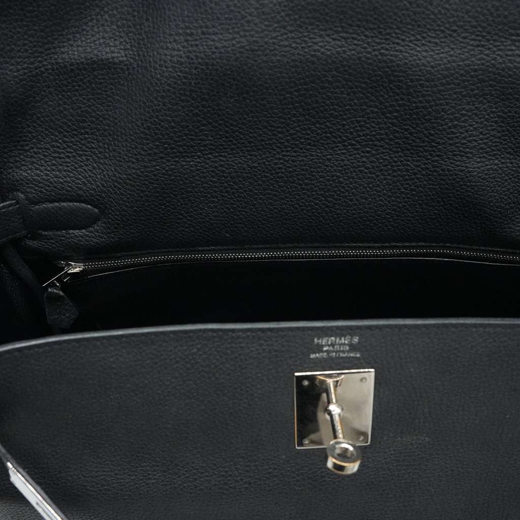 Hermès Kelly 32 Retourne Togo Black PHW PX APY423 - Image 14