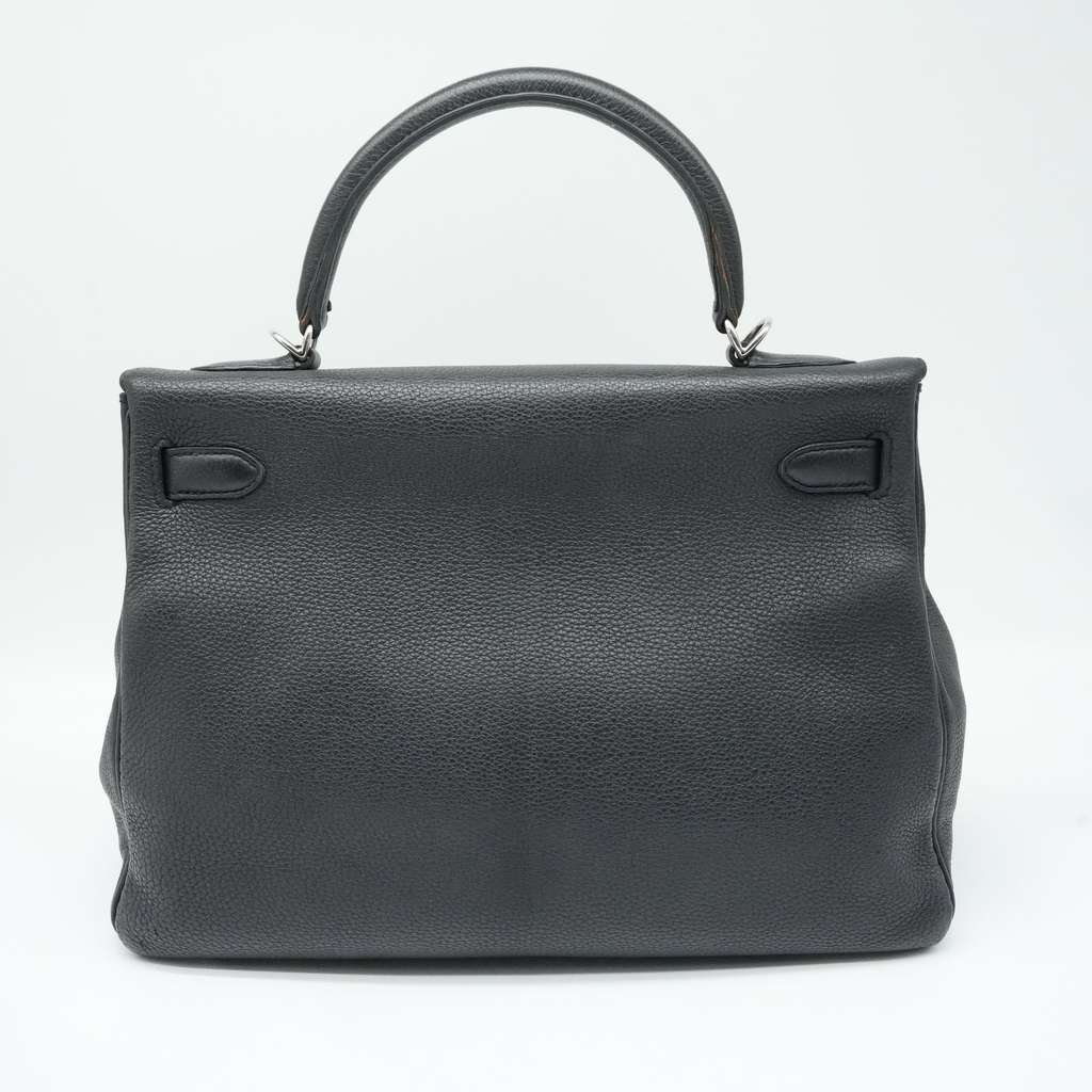 Hermès Kelly 32 Retourne Togo Black PHW PX APY423 - Image 6