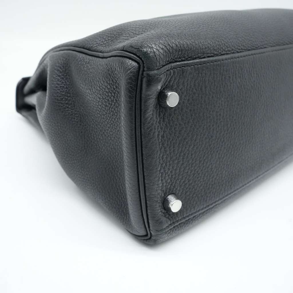 Hermès Kelly 32 Retourne Togo Black PHW PX APY423 - Detail 1