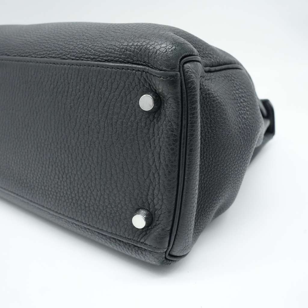 Hermès Kelly 32 Retourne Togo Black PHW PX APY423 - Detail 2