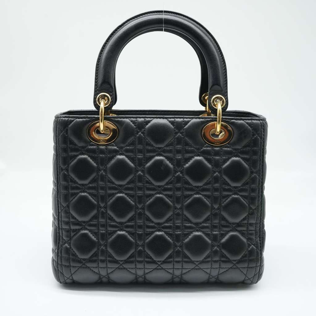 Dior Medium Lady Dior Bag Black Cannage Lambskin M0565ONGE_M900 - Image 6