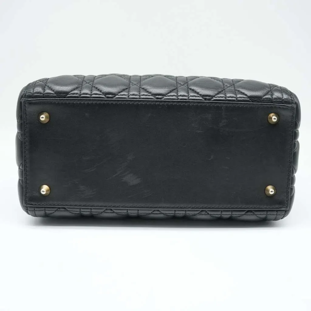 Dior Medium Lady Dior Bag Black Cannage Lambskin M0565ONGE_M900 Black Fair - Box View