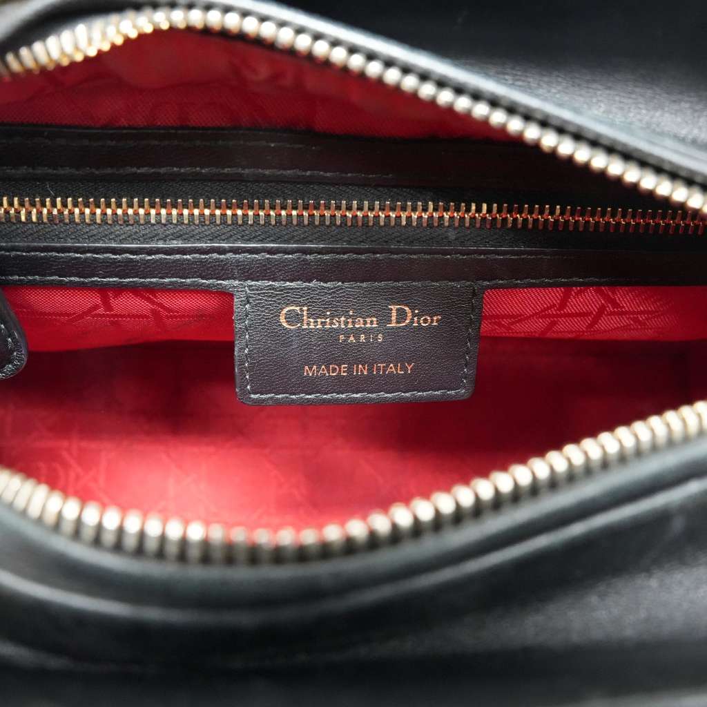 Dior Medium Lady Dior Bag Black Cannage Lambskin M0565ONGE_M900 - Image 12