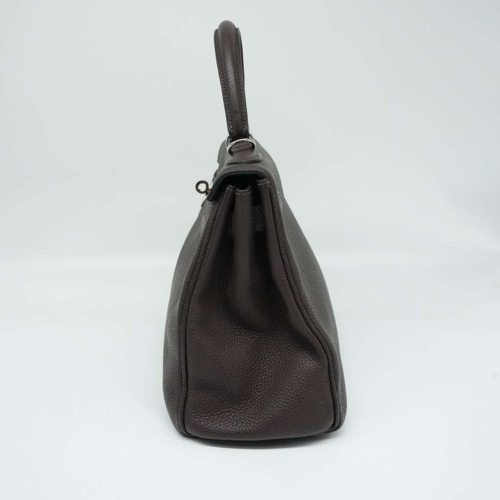 Hermès Kelly 28 Togo Leather Chocolate with PHW 2018 FS CP1730 - Back view