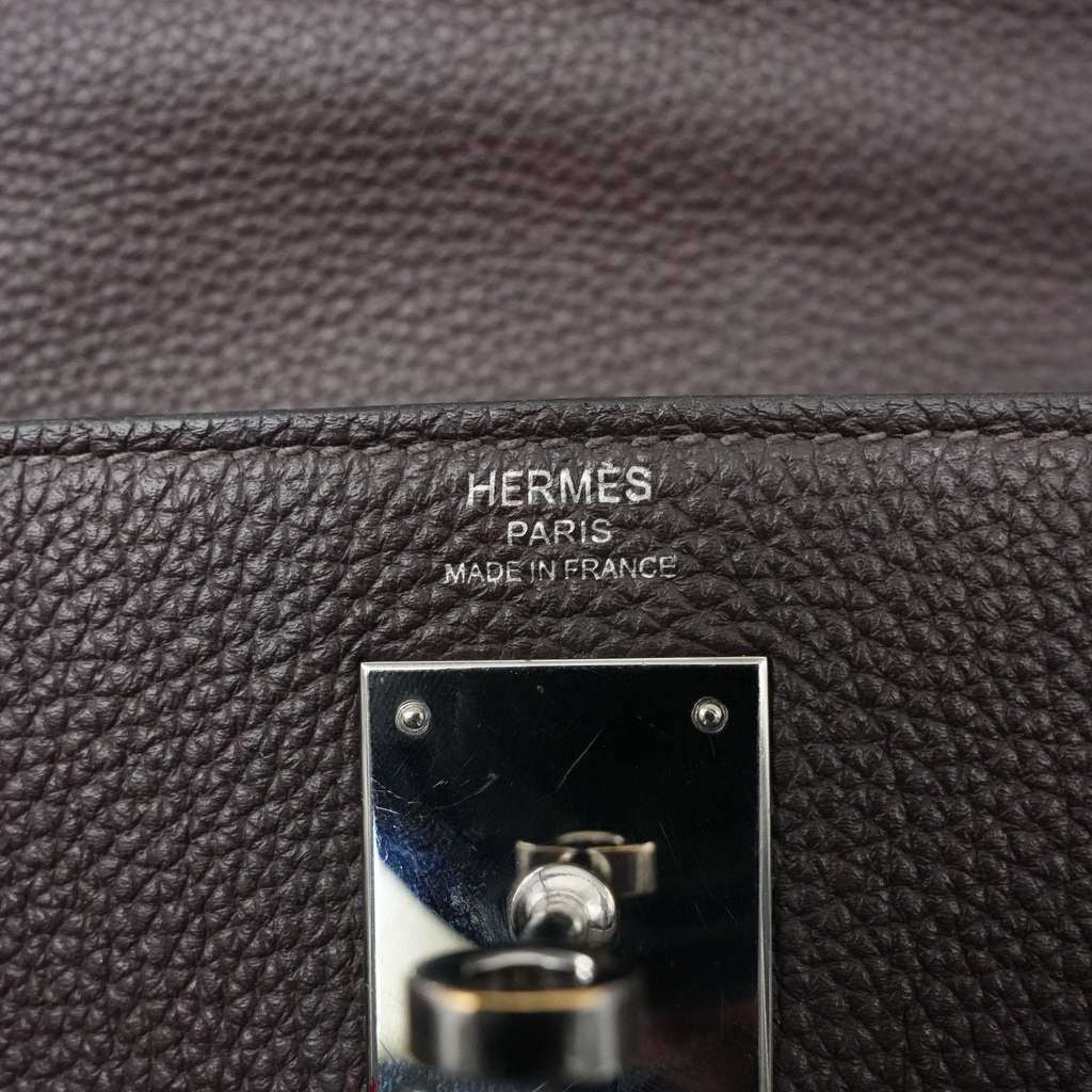 Hermès Kelly 28 Togo Leather Chocolate with PHW 2018 FS CP1730 - Image 17