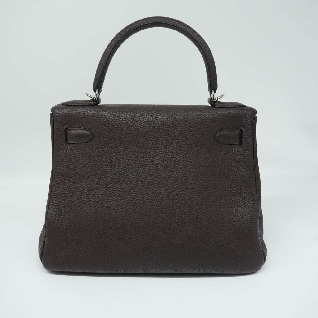 Hermès Kelly 28 Togo Leather Chocolate with PHW 2018 FS CP1730 - Image 6