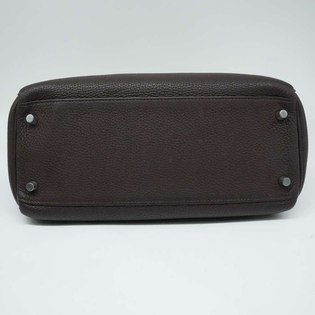 Hermès Kelly 28 Togo Leather Chocolate with PHW 2018 FS CP1730 - Side view