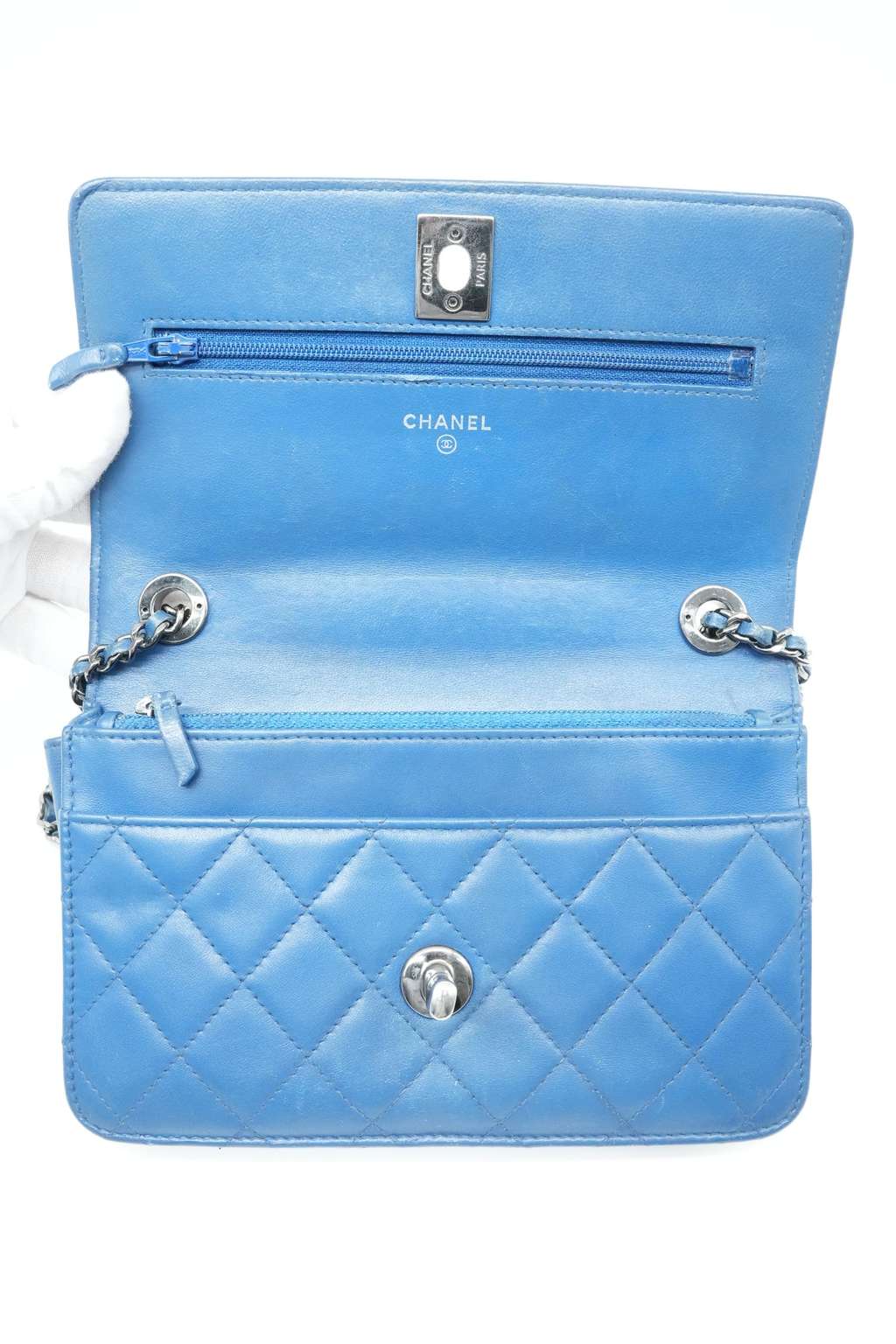 Chanel Trendy CC No Handle Small Flap Shoulder Bag Blue - Image 10