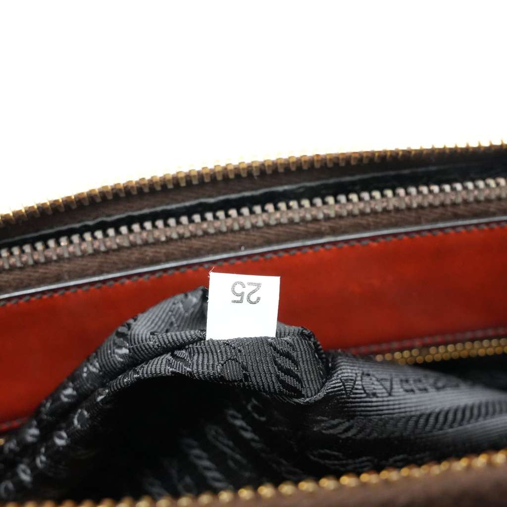 Prada Galleria Saffiano Vernic Pattent Leather Bag - Image 21