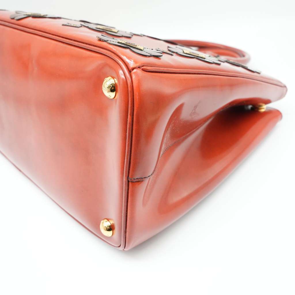 Prada Galleria Saffiano Vernic Pattent Leather Bag - Detail 2