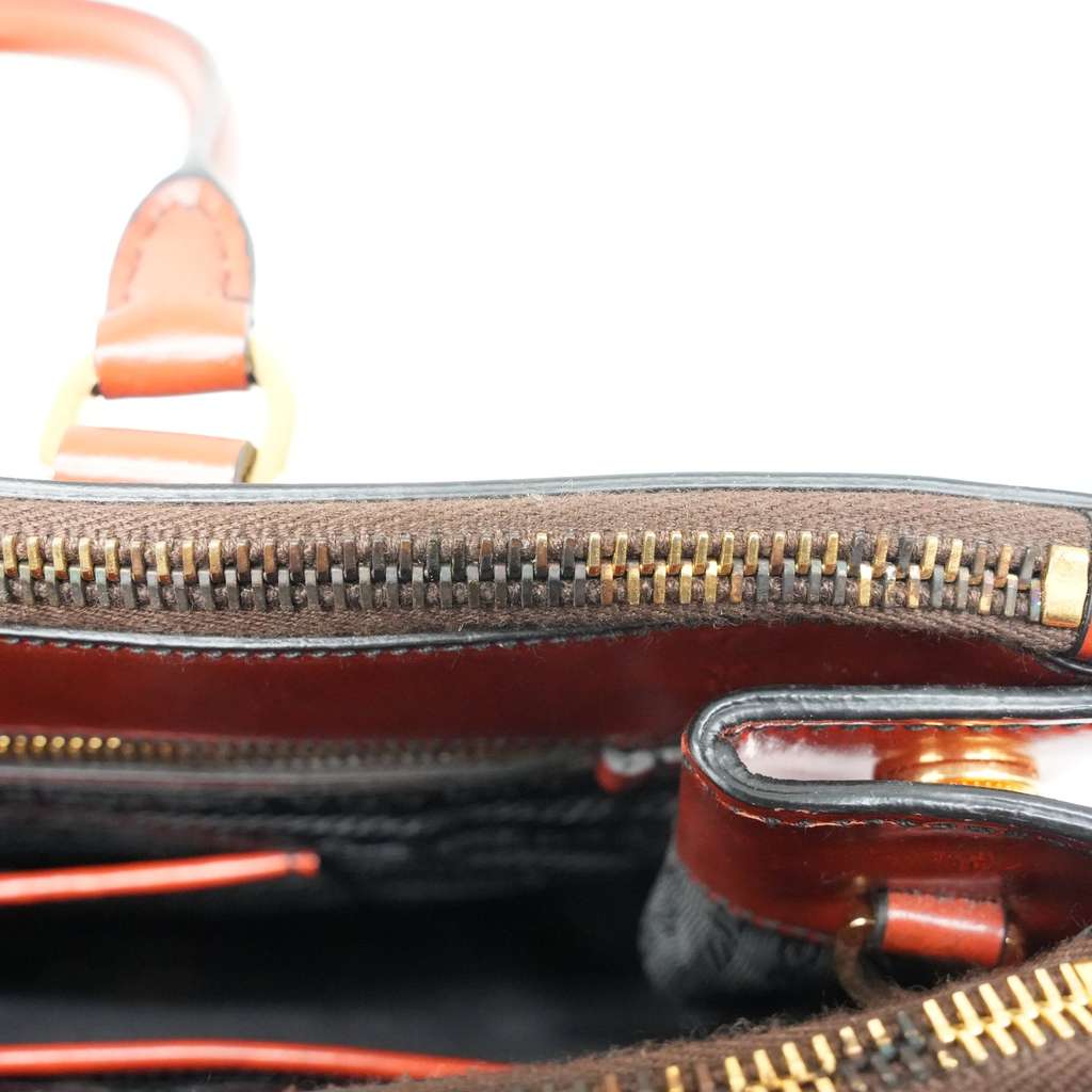 Prada Galleria Saffiano Vernic Pattent Leather Bag - Image 12