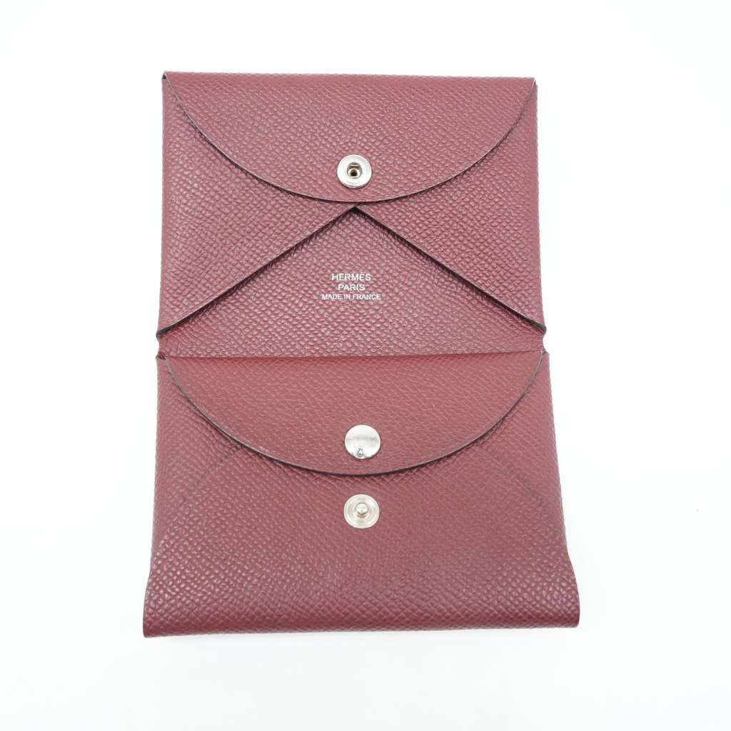 Hermès Calvi Duo Compact Card Holder Rouge H - Detail 2