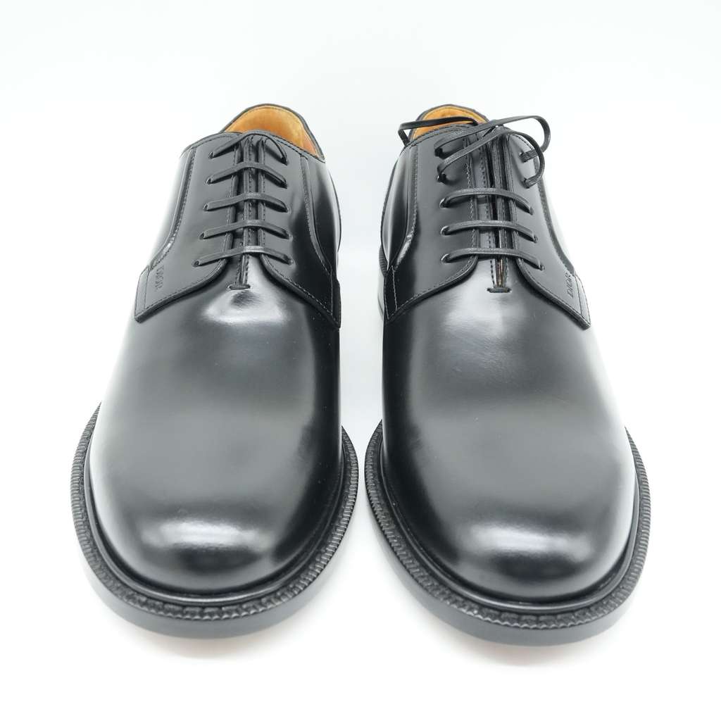 Dior Lace Up Derby Shoes Black Leather Size 44 - Back view