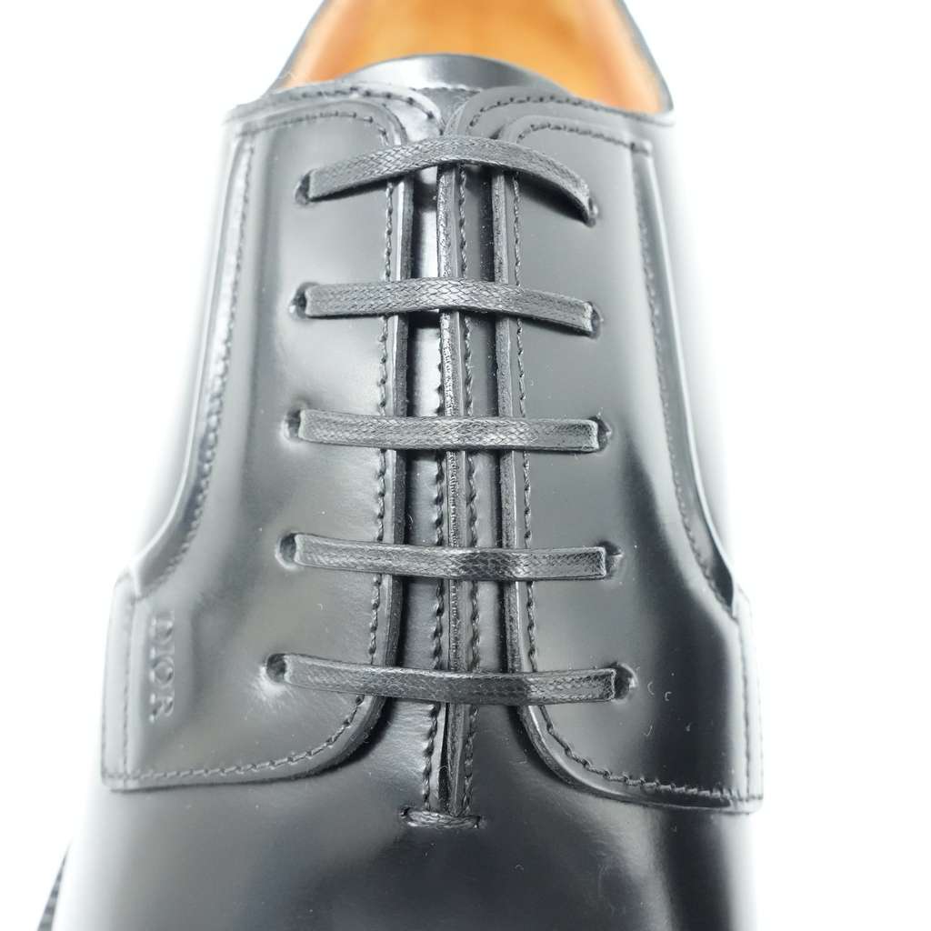 Dior Lace Up Derby Shoes Black Leather Size 44 - Image 14