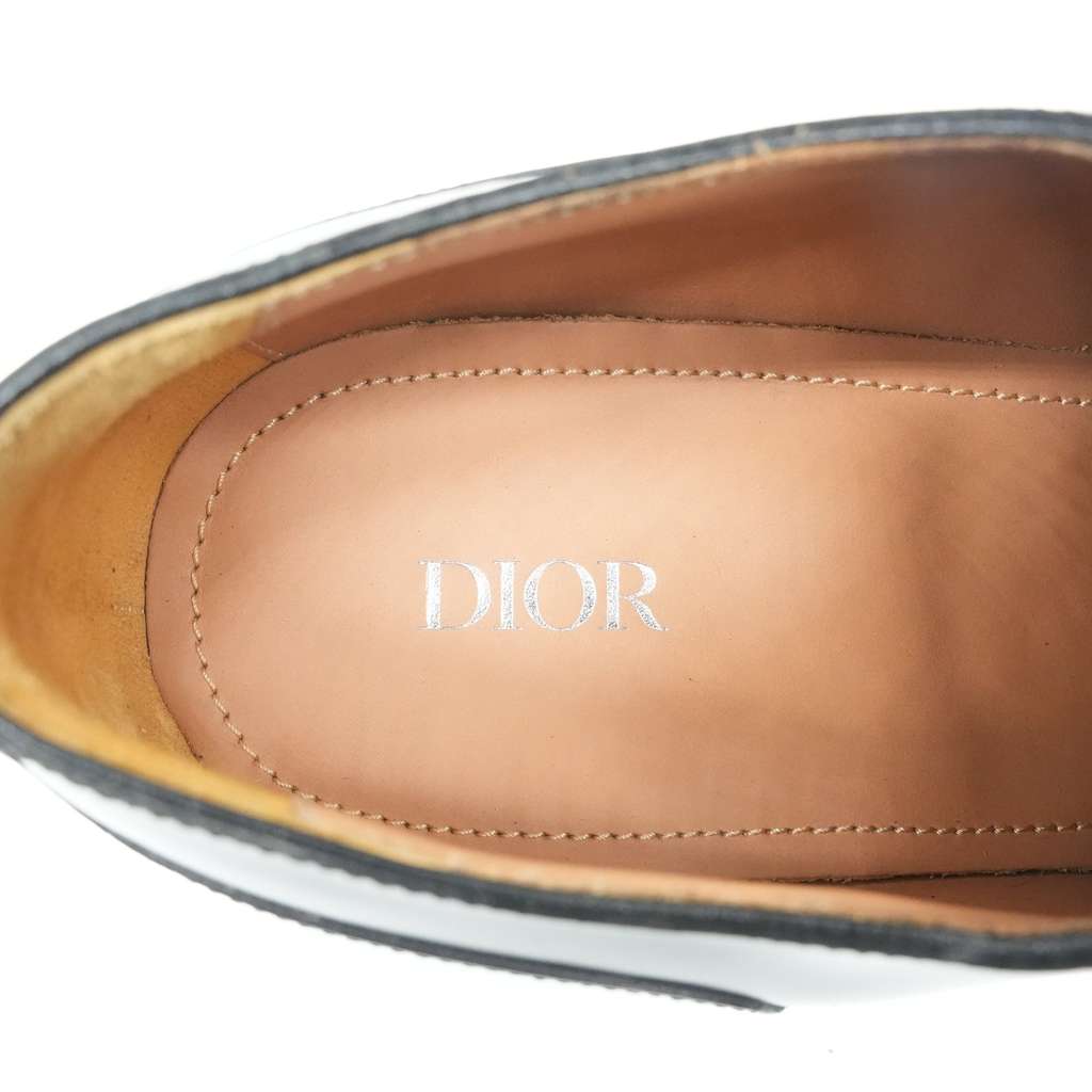 Dior Lace Up Derby Shoes Black Leather Size 44 - Image 11