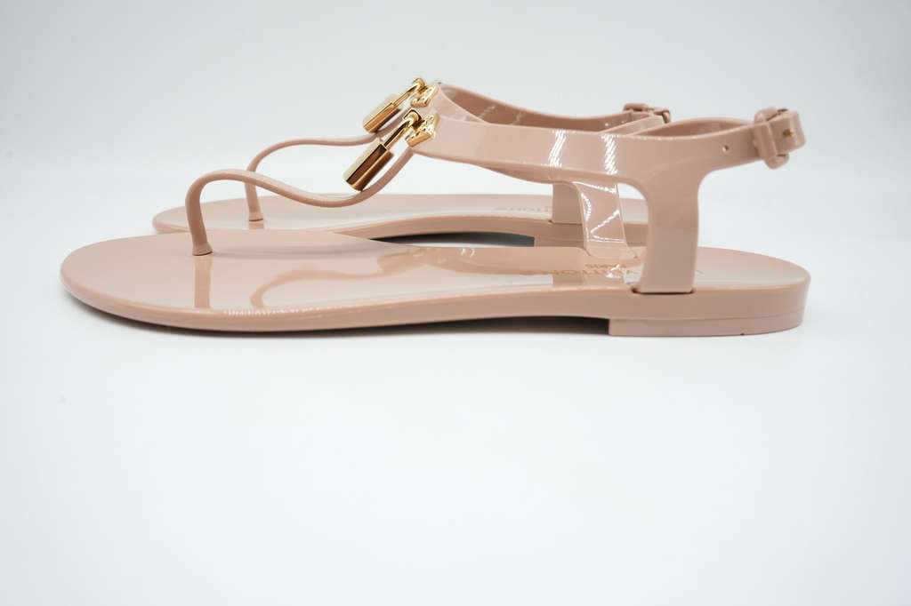 Louis Vuitton Bikini Thong Flats Beige Rubber Size 37 - Image 6
