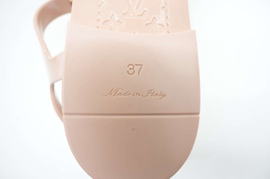 Louis Vuitton Bikini Thong Flats Beige Rubber Size 37 - Detail 2