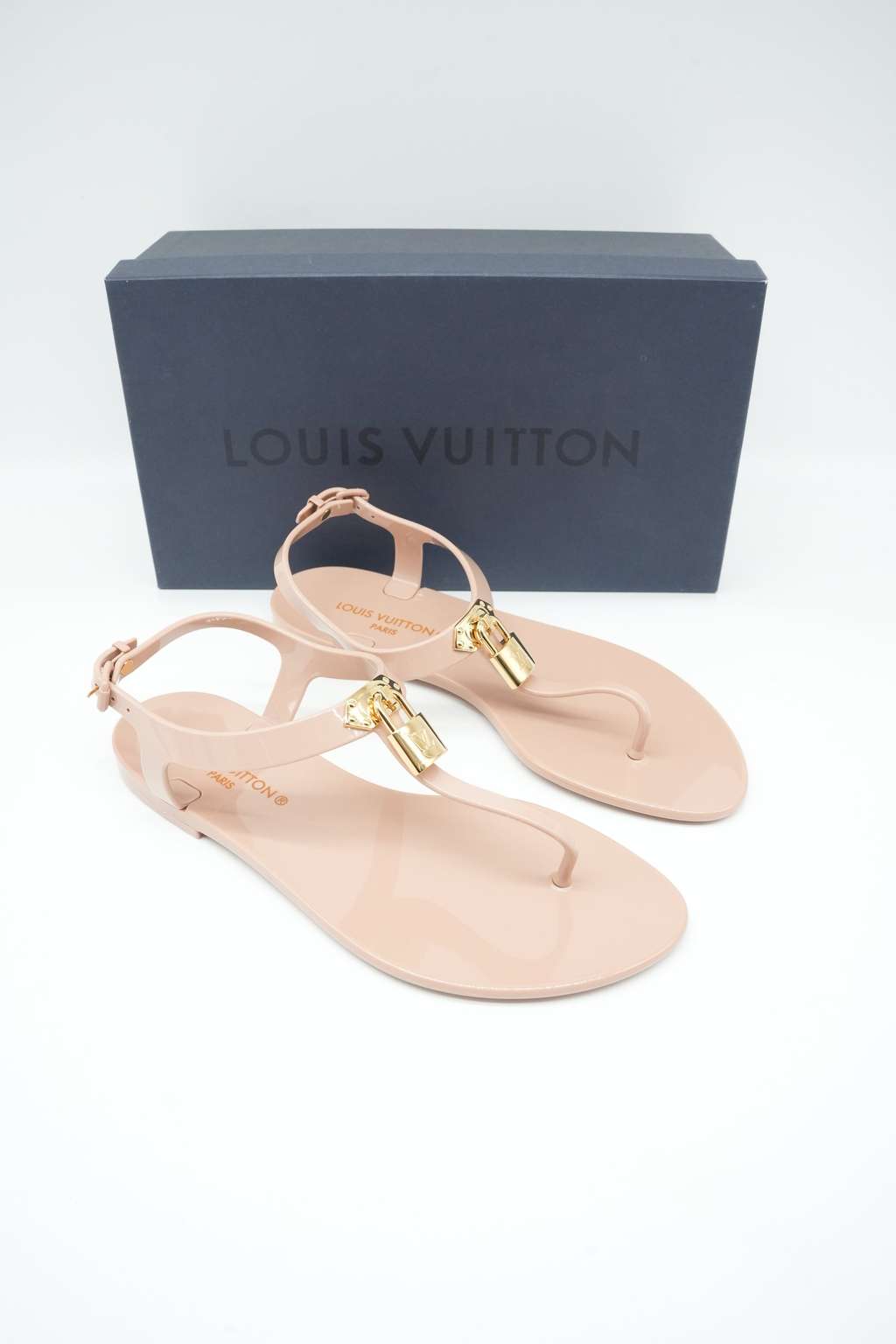 Louis Vuitton Bikini Thong Flats Beige Rubber Size 37 - Image 11