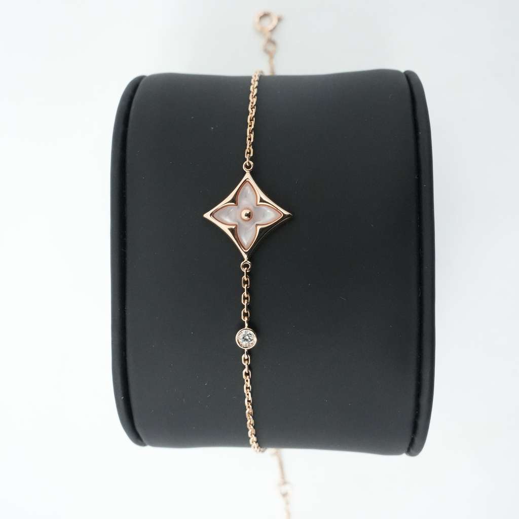 Louis Vuitton Color Blossom BB Star Bracelet, Pink Gold, White Mother-of-Pearl and Diamond - Back view